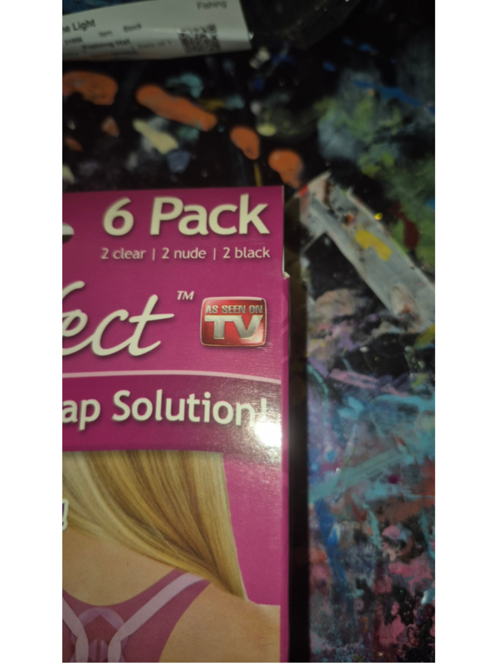 Women's Strap Perfect Bra Strap Solution One Size Clear Nude Black 6-Pack - Picture 3 of 5